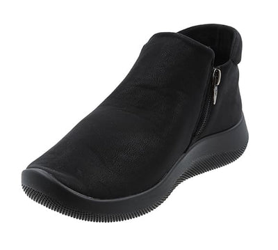 Louise Comfortable Zipper Boot in Gintex Black
