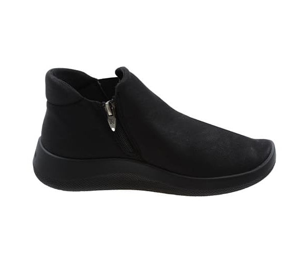 Louise Comfortable Zipper Boot in Gintex Black