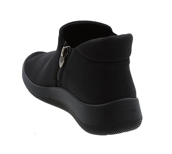 Louise Comfortable Zipper Boot in Gintex Black