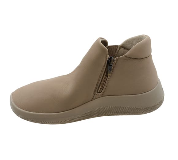 Louise Comfortable Zipper Boot in Gintex Taupe