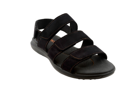 Stelvio Tri-Strap Sandal in Black