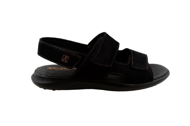 Sumava Tri-Strap Sandal In Black