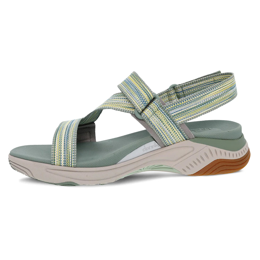 Rayna Adjustable Strappy Sandal in Sage Multi Webbing