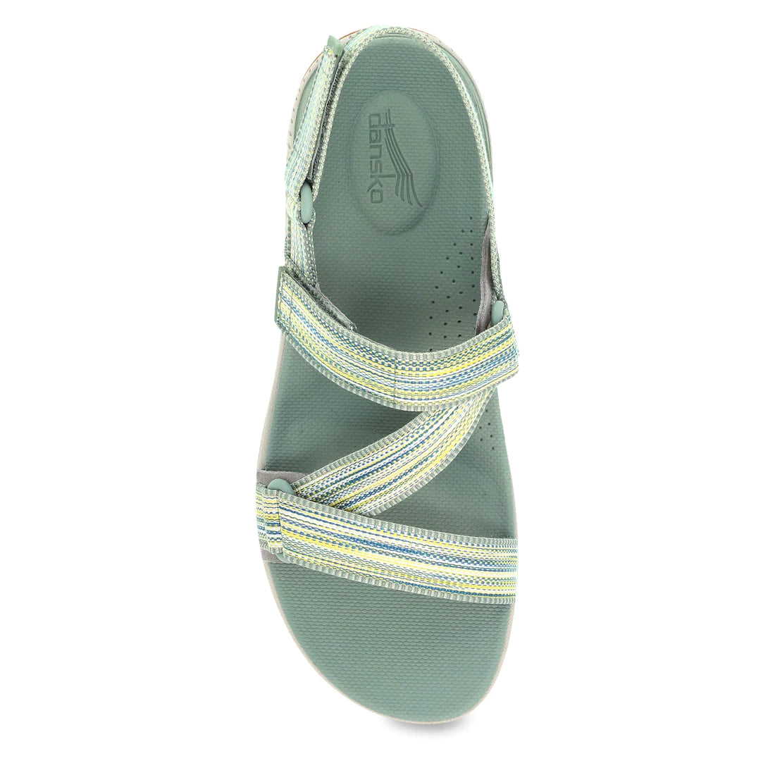 Rayna Adjustable Strappy Sandal in Sage Multi Webbing