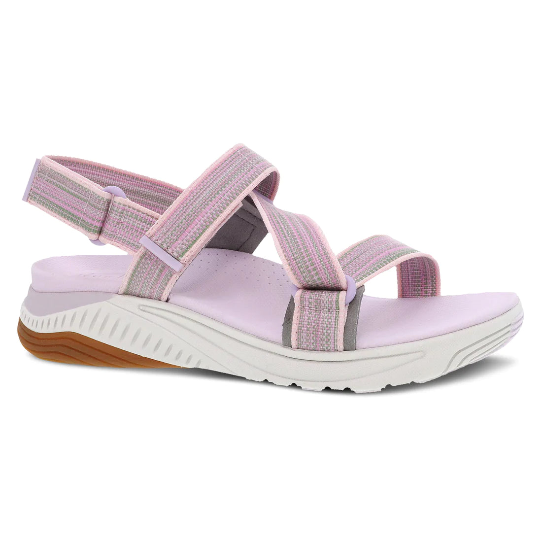 Rayna Adjustable Strappy Sandal in Lilac Multi Webbing