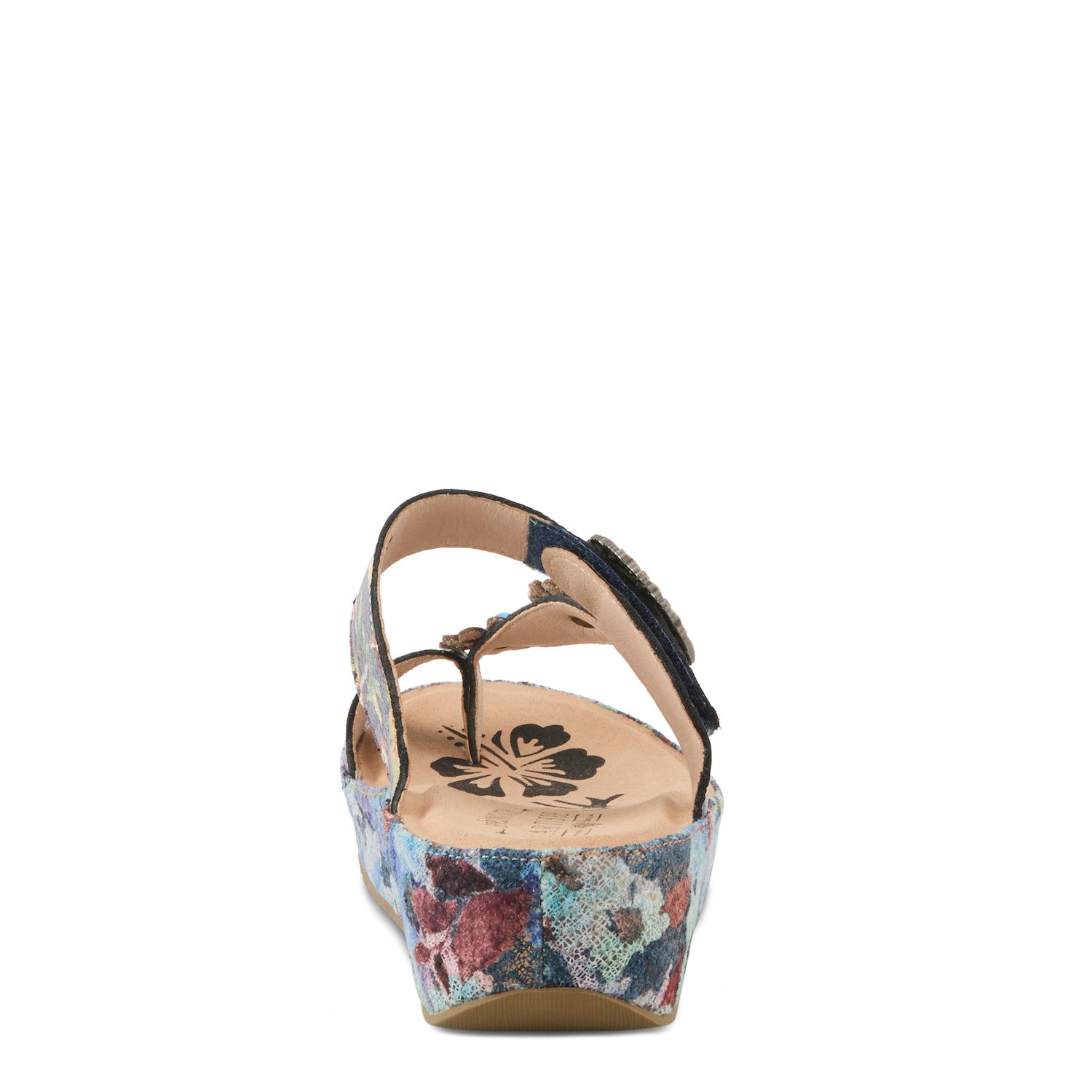 Blissbloom Blooming Wedge Sandal in Navy Multi