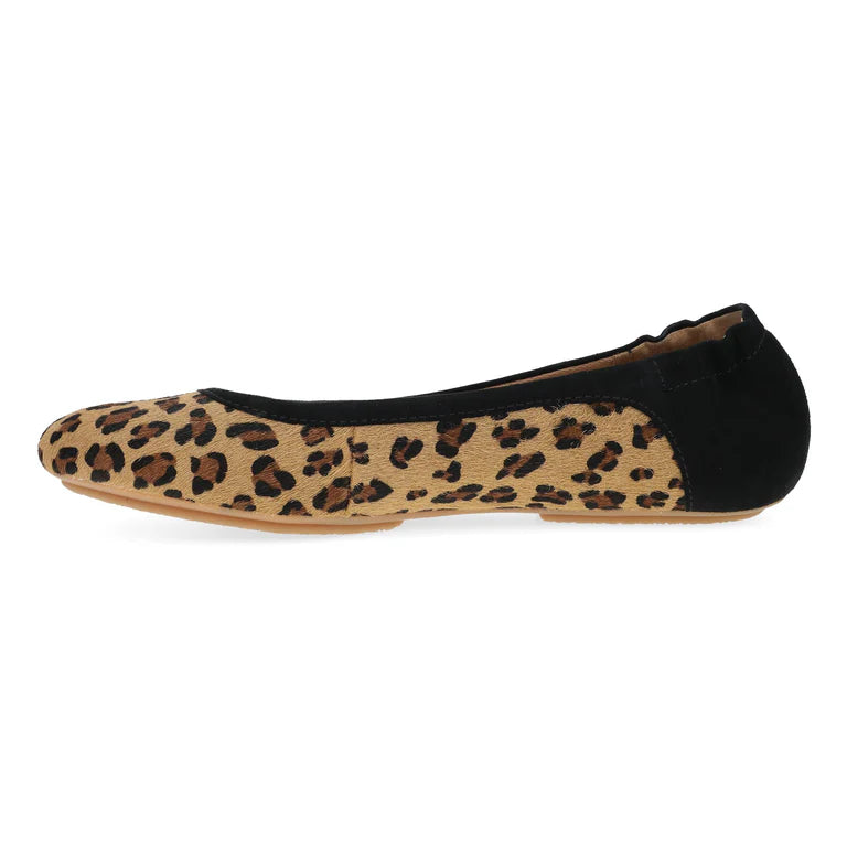Madisen Ballet Flat in Leopard Haircalf