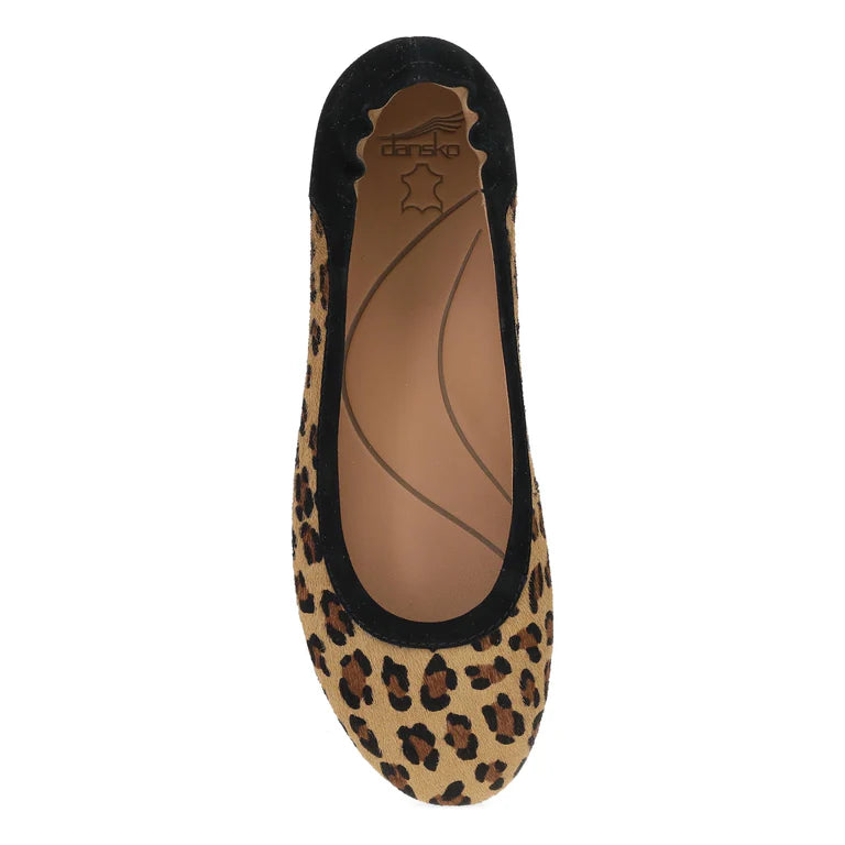 Madisen Ballet Flat in Leopard Haircalf
