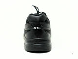 Lady's Added-Depth Light Mesh Hook and Loop Walking Shoe EXTRA EXTRA WIDE in Black