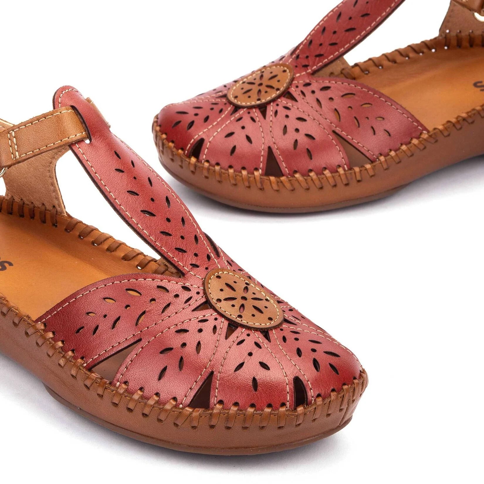 Vallarta Laser Palm T-Strap in Sandia