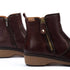 Granada Zipper Leather Boot in Caoba