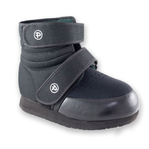 2 Strap Velcro High Top in Black (WIDE Widths)