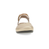 Rowan Closed Toe Sandal in Taupe Metallic