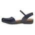 Rowan Closed Toe Sandal in Navy Leather