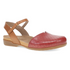 Rowan Closed Toe Sandal in Red Perf