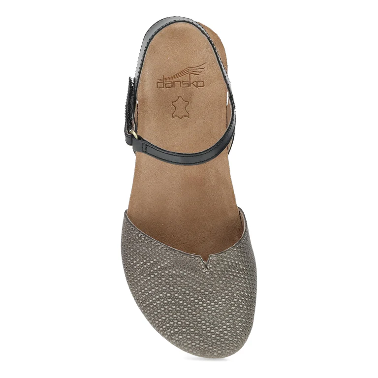 Rowan Closed Toe Sandal in Grey/Pewter