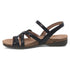 Roslyn Adjustable Weave Sandal in Waxy Black