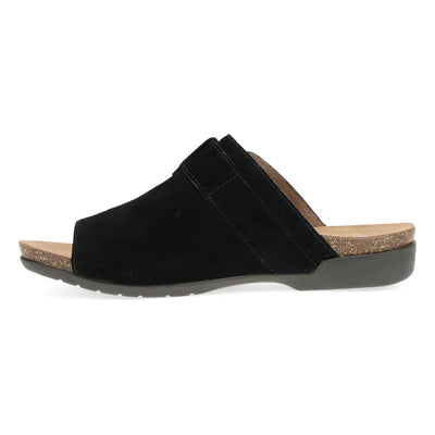 Rylee Stylish Buckled Slide Sandal in Black
