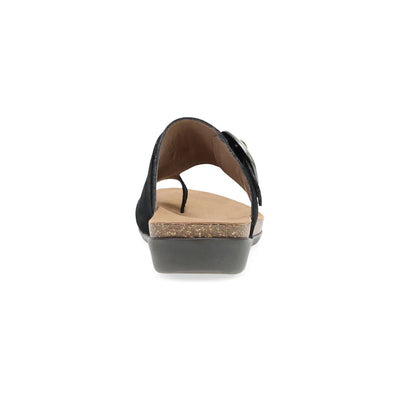 Rylee Stylish Buckled Slide Sandal in Black