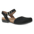 Rori Buckle Closed Toe Sandal in Black Nubuck