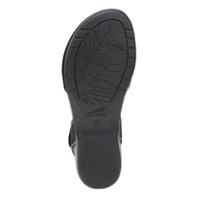 Rori Buckle Closed Toe Sandal in Black Nubuck