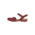 Rori Buckle Closed Toe Sandal in Sangria Nubuck