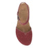 Rori Buckle Closed Toe Sandal in Sangria Nubuck