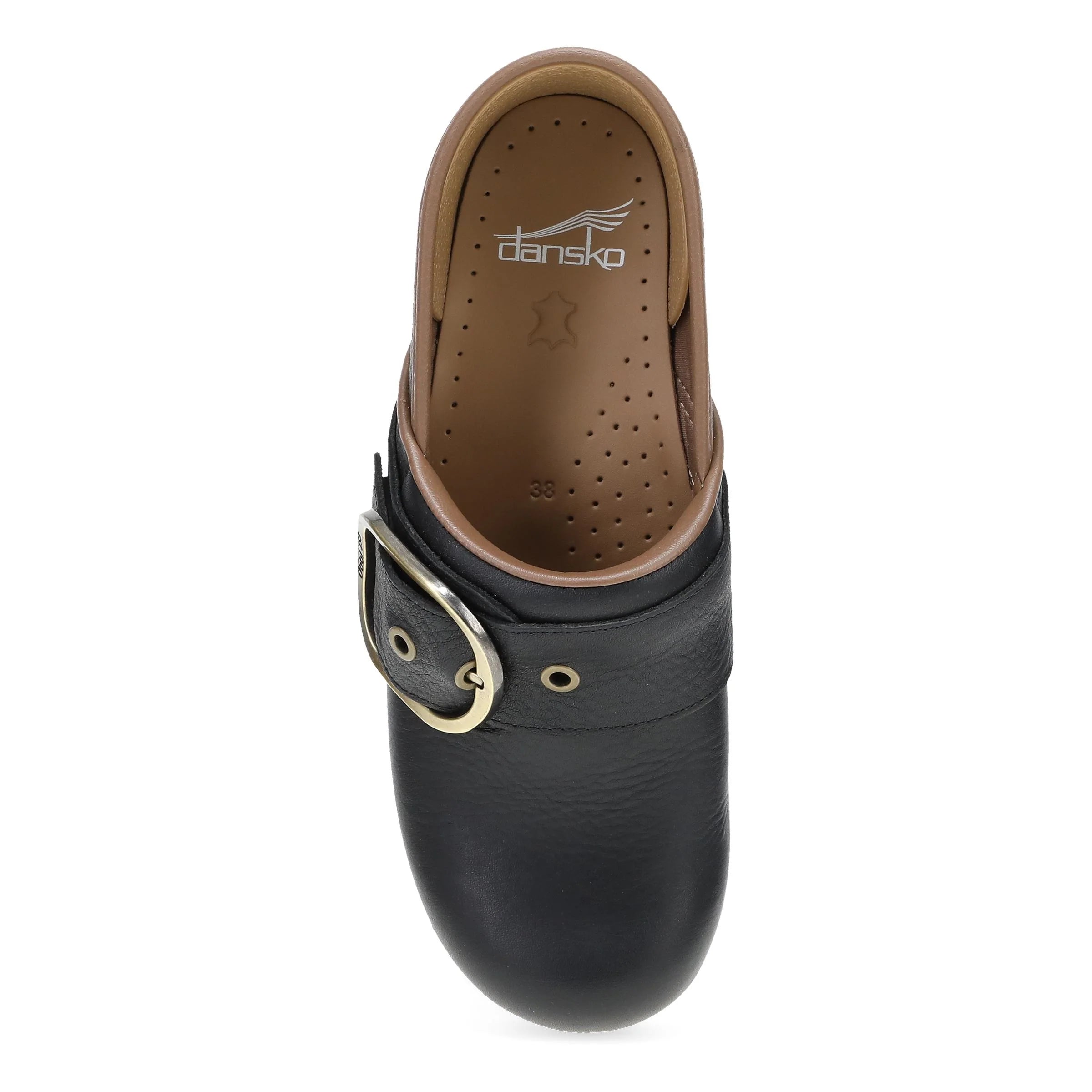 Pearson Stapled Clog With Iconic Buckle in Black