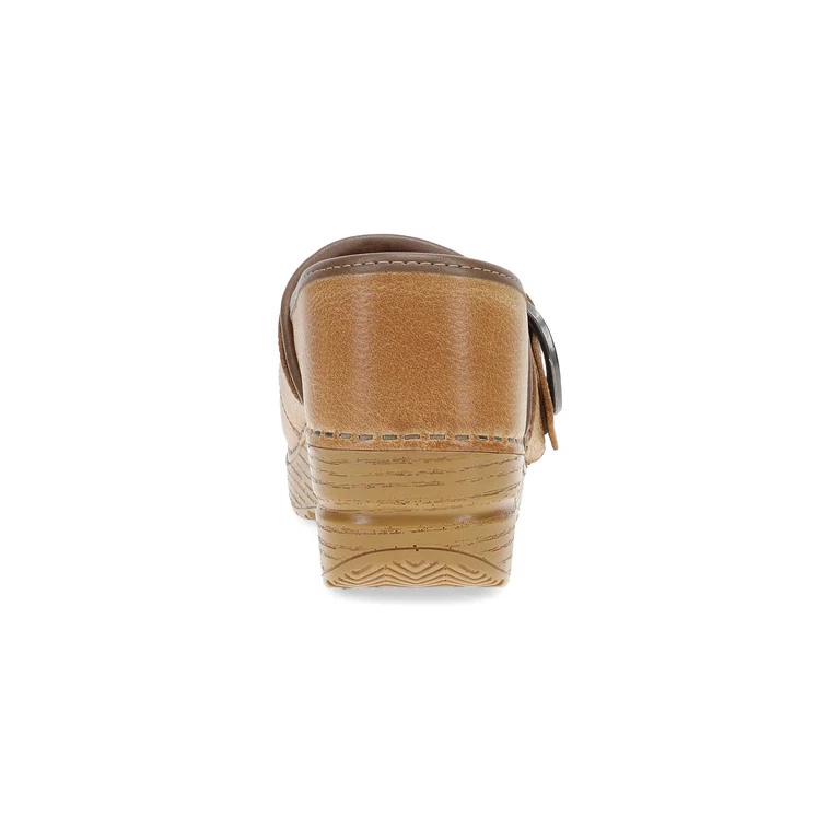 Pearson Stapled Clog With Iconic Buckle in Honey Distressed