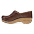 Pearson Stapled Clog With Iconic Buckle in Brown