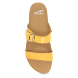 Justine Slip on Two Strap Sandal in Yellow