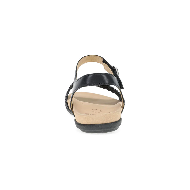 Jodie Casual Woven Sandals in Black