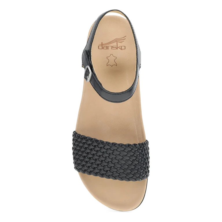 Jodie Casual Woven Sandals in Black