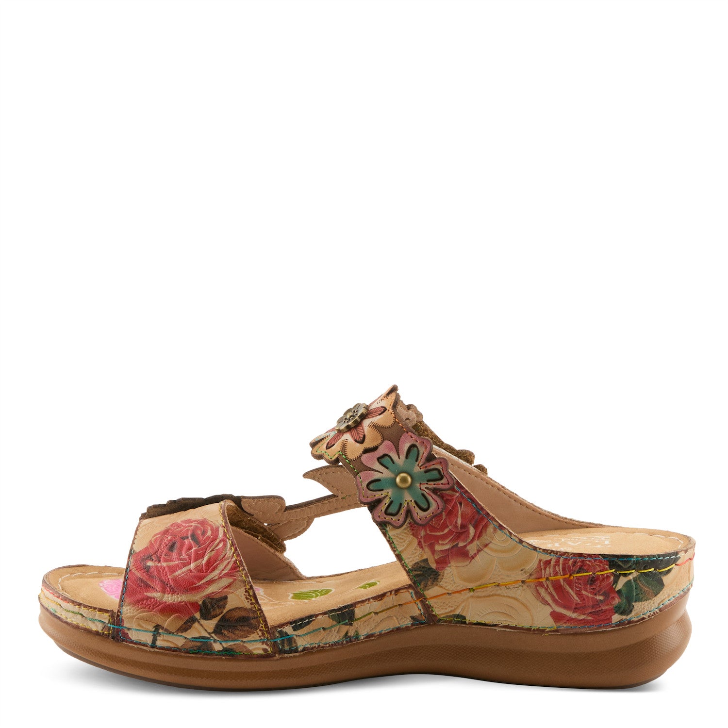 Feelsgreat Chic Wedge Sandal in Beige Multi