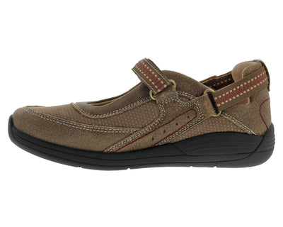 Women's Triumph Adjustable Mary Jane EXTRA WIDE in Tan Combo
