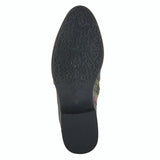 Benatar Rainbow Stitched Leather Zipper Boot in Black Multi