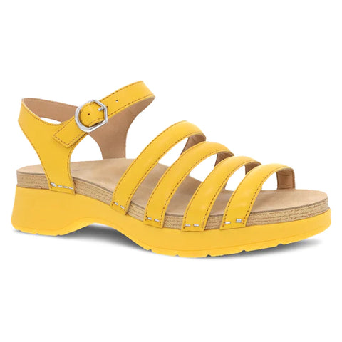 Roxie Strappy Bright Sandal in Yellow