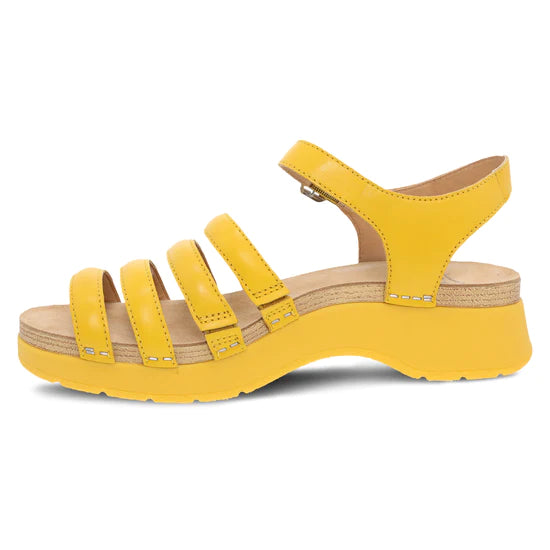 Roxie Strappy Bright Sandal in Yellow