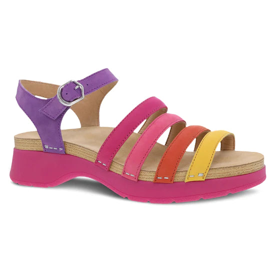 Roxie Strappy Bright Sandal in Multi