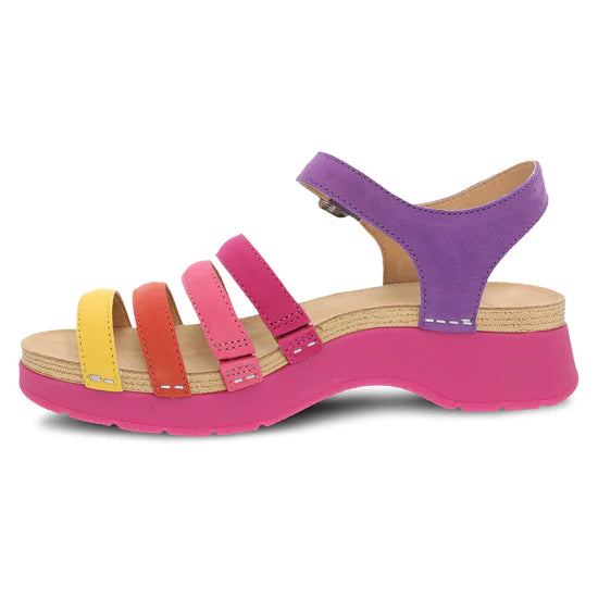 Roxie Strappy Bright Sandal in Multi