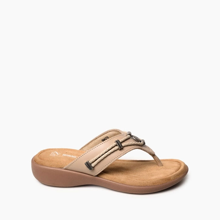 Silverthorn360 Toe Post Sandal in Beige