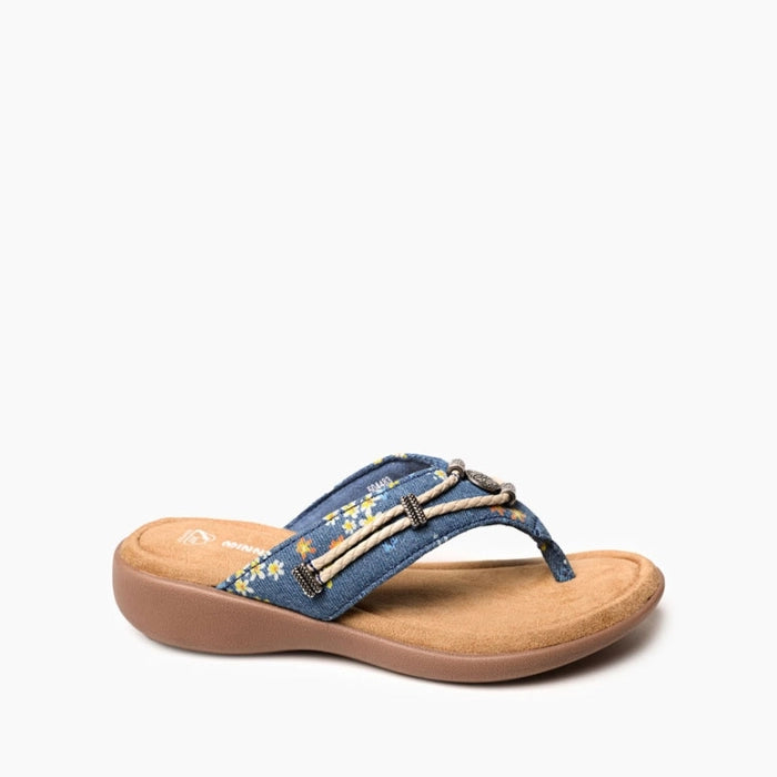 Silverthorn360 Toe Post Sandal in Floral Denim