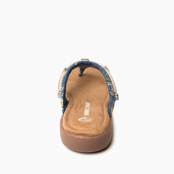 Silverthorn360 Toe Post Sandal in Floral Denim