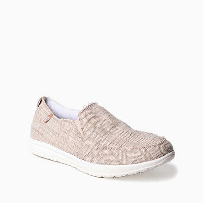 Women's Expanse Canvas Slip on in Tan Herringbone CLOSEOUTS