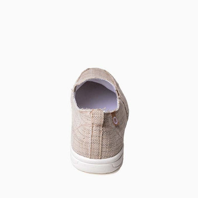 Women's Expanse Canvas Slip on in Tan Herringbone CLOSEOUTS
