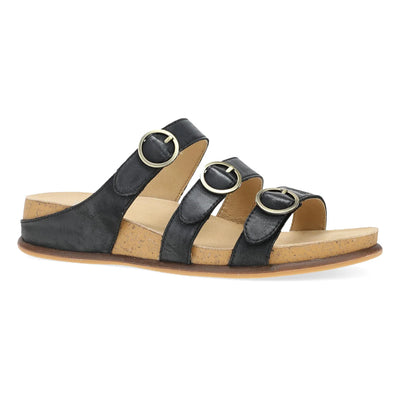 Campell Tri-Strap Sandal In Black