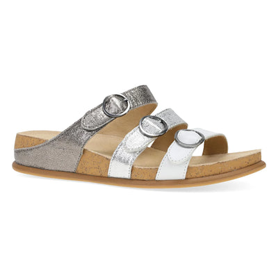 Campell Tri-Strap Sandal in Pewter Multi