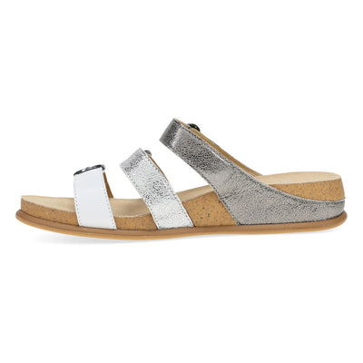 Campell Tri-Strap Sandal in Pewter Multi