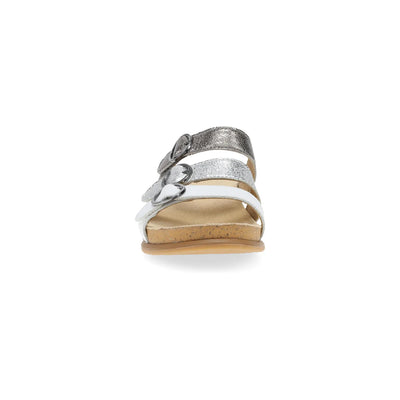 Campell Tri-Strap Sandal in Pewter Multi