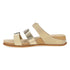 Campell Tri-Strap Sandal in Gold Multi
